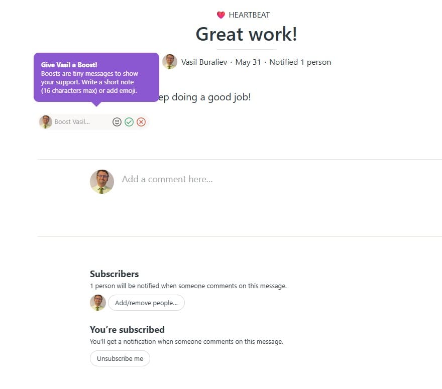 Basecamp: Boosts