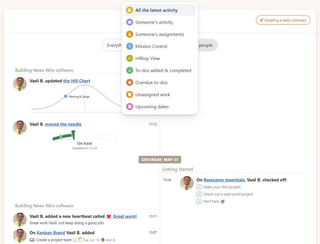 Basecamp: Reports